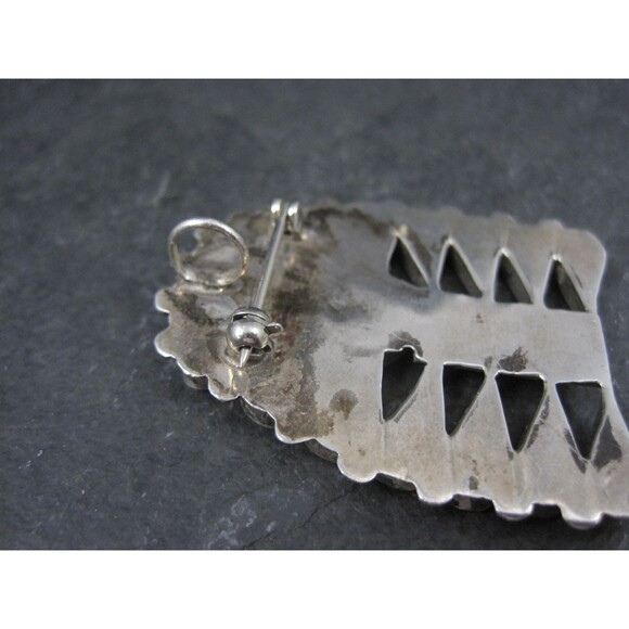 Southwestern Inlay Sunface Headdress Pendant Brooch - Picture 7 of 10